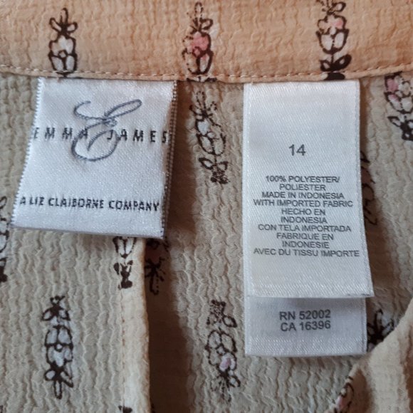 Vintage Emma James Blouse Size 14 - Picture 2 of 11